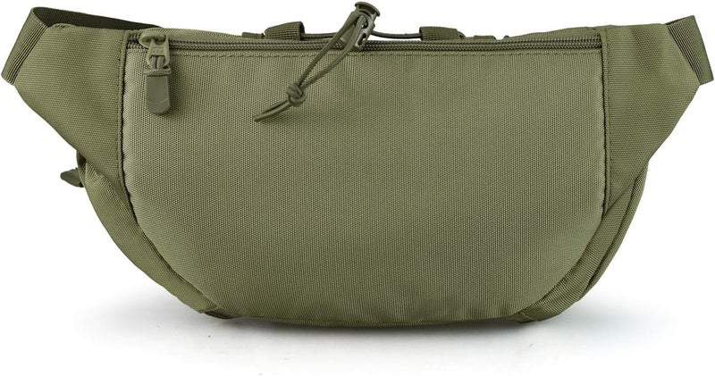 SOWHUP Tactical Fanny Pack,Military Waist Bag Pack with U.S Patch Utility Hip Belt Bumbag for Outdoor Fishing Hiking (Army Green(5 Zipper Pockets)) - Image 4